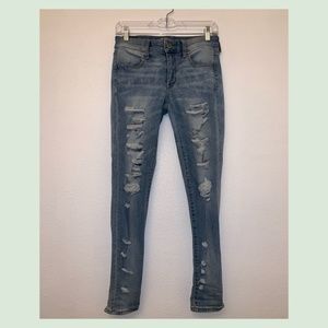 High Waisted Ripped American Eagle Jeggings